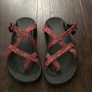 Chaco Black and Red Sandals